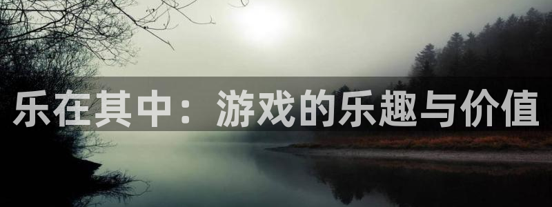 新航娱乐平台在线开户：乐在其中：游戏的乐趣与价值